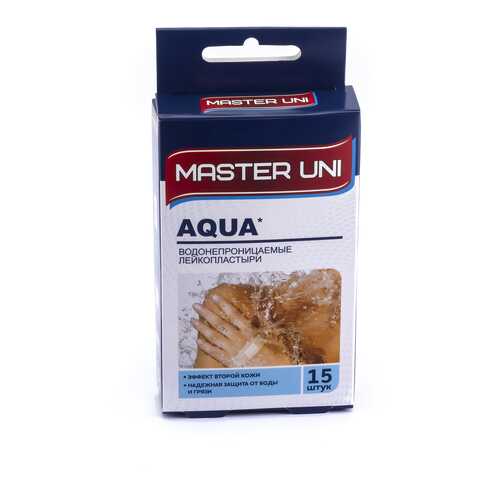 Пластырь Master Uni Аqua бактерицидный водонепроницаемый на полимерной основе 15 шт. в Живика