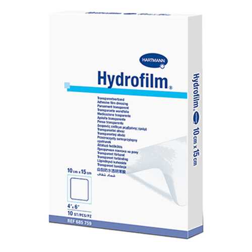 Самофиксирующаяся повязка HARTMANN Hydrofilm прозрачная 10 см х 15 см 10 шт. в Живика