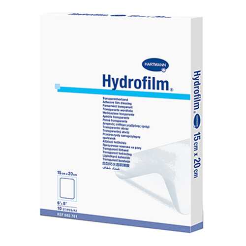 Самофиксирующаяся повязка HARTMANN Hydrofilm прозрачная 15 см х 20 см 10 шт. в Живика