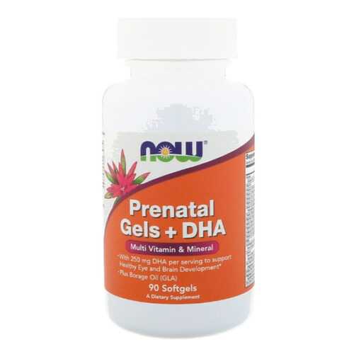 NOW Prenatal Gels + DHA, 90 капсул в Живика