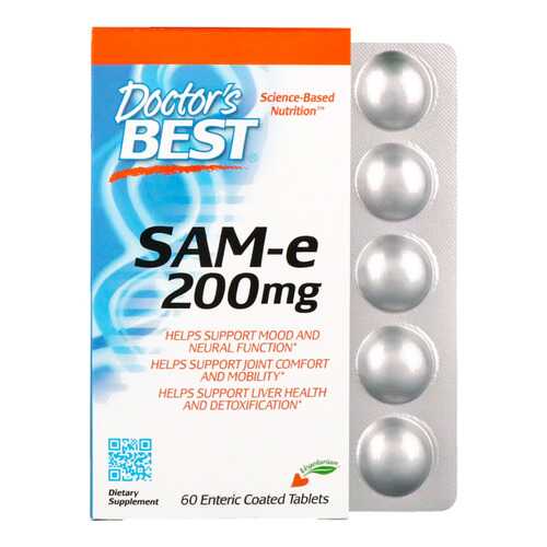 SAM-e адеметионин Doctor's Best 200 мг таблетки 60 шт. в Живика