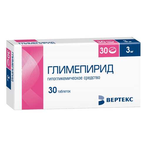 Глимепирид таблетки 3 мг №30 в Живика