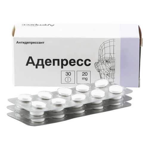 Адепресс таблетки 20 мг 30 шт. в Живика