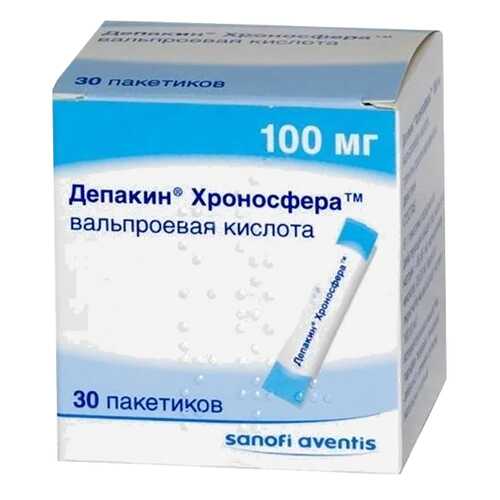Депакин Хроносфера гранулы 100 мг 30 шт. в Живика