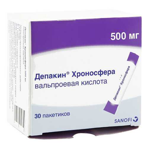 Депакин Хроносфера гранулы 500 мг 30 шт. в Живика