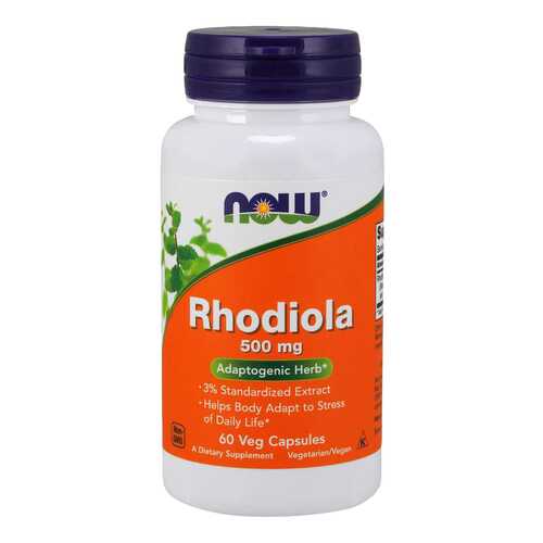 Для нервной системы NOW Rhodiola 500 мг 60 капсул в Живика