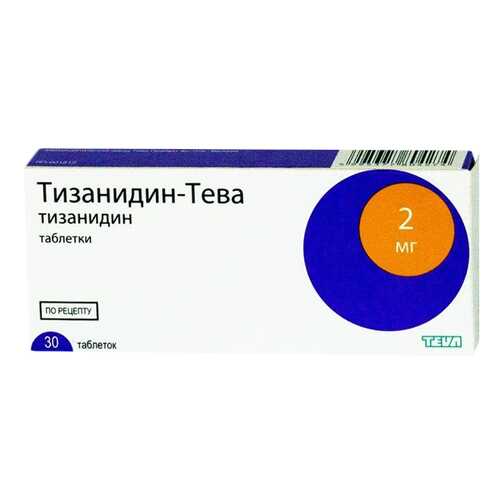Тизанидин-Тева таблетки 2 мг №30 в Живика