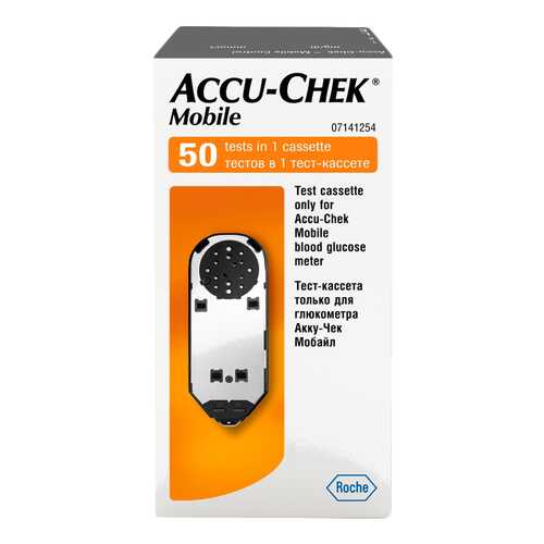 Тест-кассета для глюкометра Accu-Chek mobile на 50 измерений в Живика