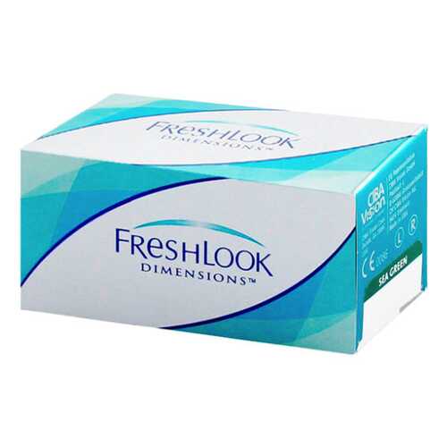 Контактные линзы FreshLook Dimensions 2 линзы без упаковки R 8,6 -4,00 Зеленые в Живика
