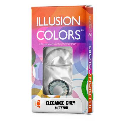 Контактные линзы ILLUSION colors Elegance 2 линзы -2.0D grey серый в Живика