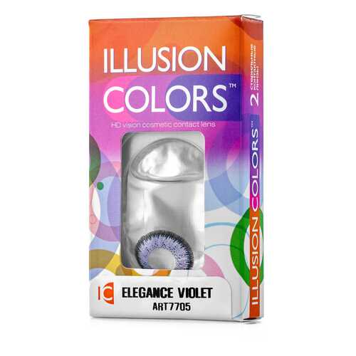 Контактные линзы ILLUSION colors Elegance 2 линзы -2.5D violet фиолетовый в Живика