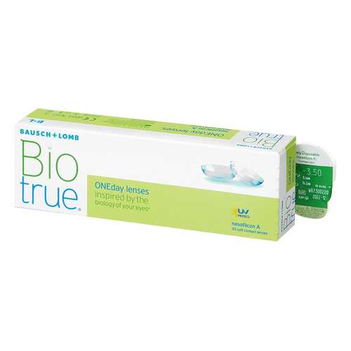 Контактные линзы Biotrue ONE day 30 линз R 8,6 -0,50 в Живика