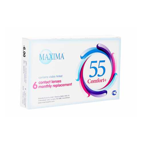 Контактные линзы Maxima 55 Comfort Plus 6 линз R 8,6 -1,00 в Живика