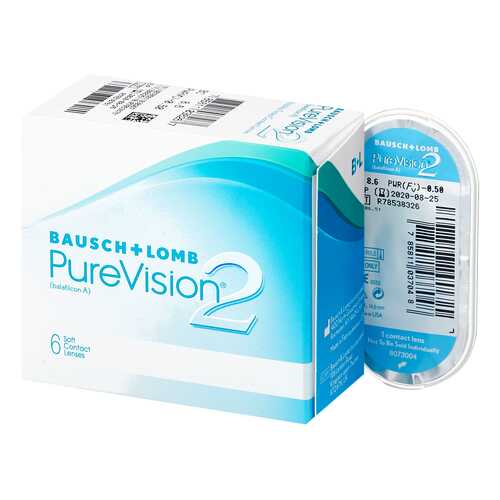 Контактные линзы PureVision 2 6 линз -9,50 в Живика