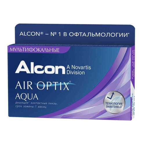 Контактные линзы Air Optix Aqua Multifocal 3 линзы high -0,50 в Живика