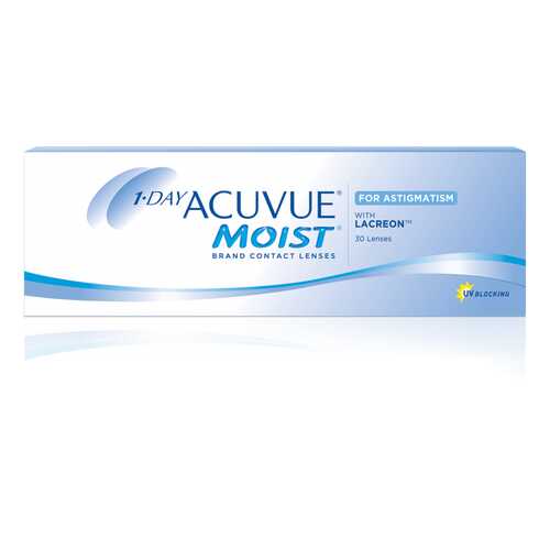 Контактные линзы 1-Day Acuvue Moist for Astigmatism 30 линз -2,00/-1,75/100 в Живика