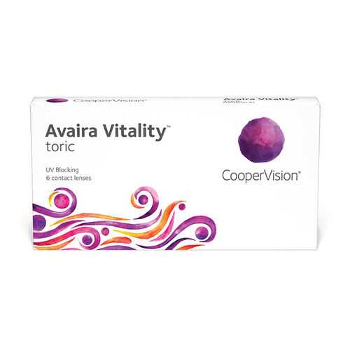 Линзы контактные CooperVision Avaira Vitality toric 6 шт. -2,25/0,75/180 в Живика
