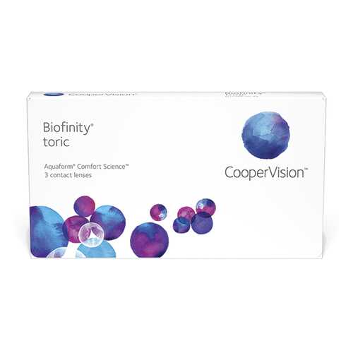 Линзы контактные CooperVision Biofinity Toric 3 шт. -1,5/1,25/100 в Живика