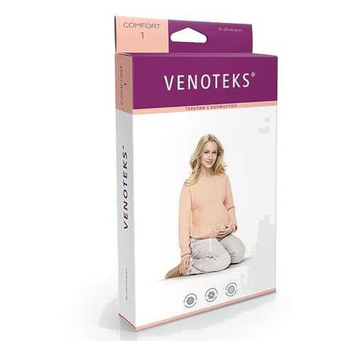 Колготки для беременных VENOTEKS COMFORT с микрофиброй 1 класс 1С402, черный, р.M в Живика