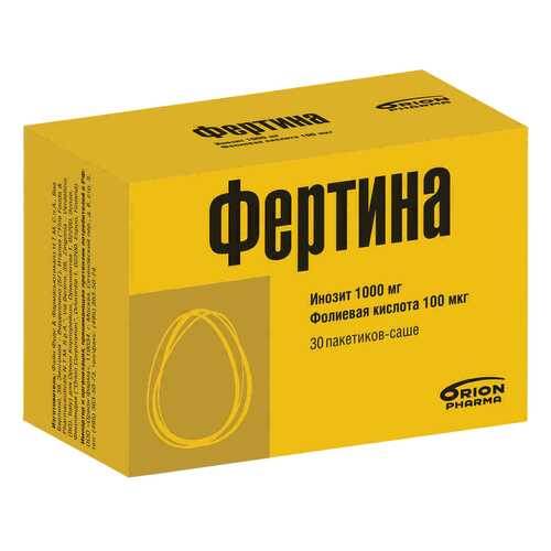 Фертина инозит Orion Pharma и фолиевая к-та 1000 мг, 100 мкг саше 3г 30 шт. в Живика