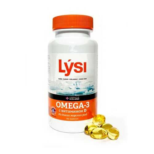 Рыбий жир Омега-3 Lysi с витамином Д капсулы 60 шт. в Живика