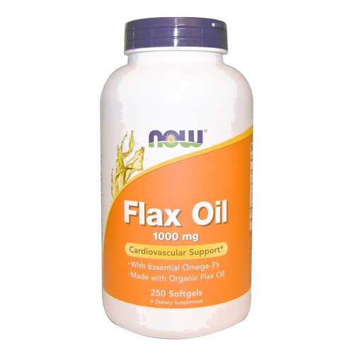 Льняное масло NOW Flax Oil 250 капс. в Живика